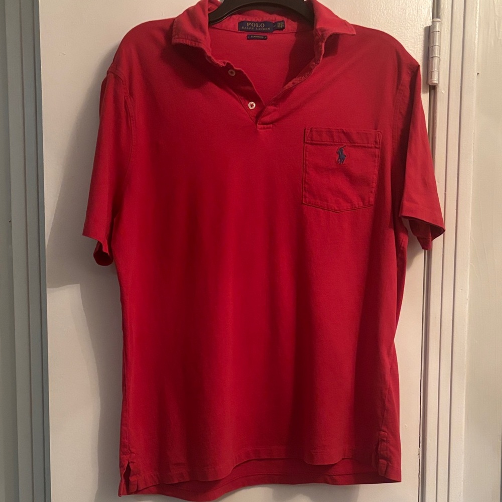 Ralph Lauren Red Classic Fit Polo. Sz M. Muted red.